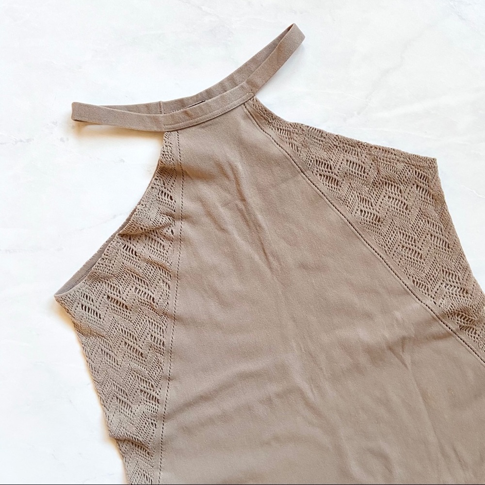 Victoria Secret Sexy Halter Top Seamless Taupe XS